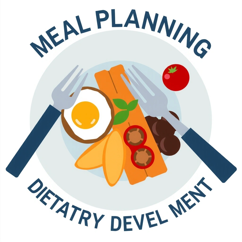 Ikona talíře s jídlem a příborem symbolizující vývoj jídelníčku