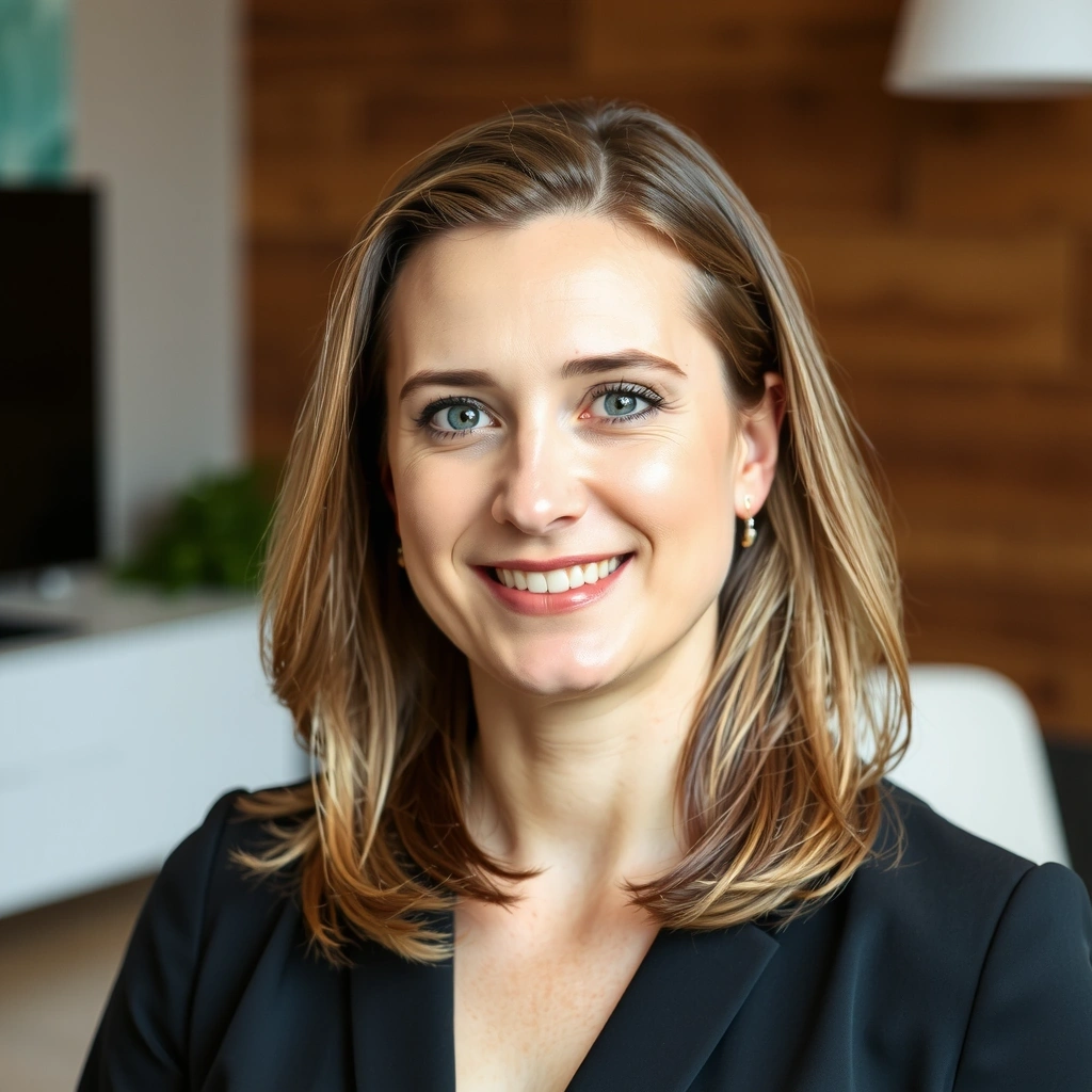 Portrét usmívající se nutriční specialistky Anny Novákové